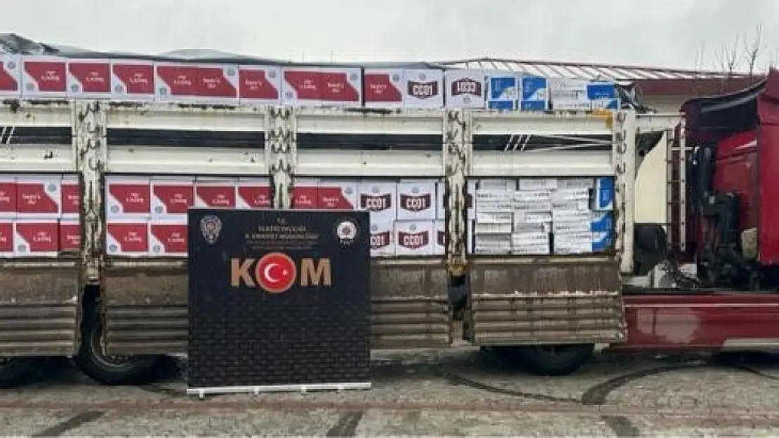 Elazığ'da 6,5 milyon bandrolsüz makaron ve 438 kilo tütün ele geçirildi