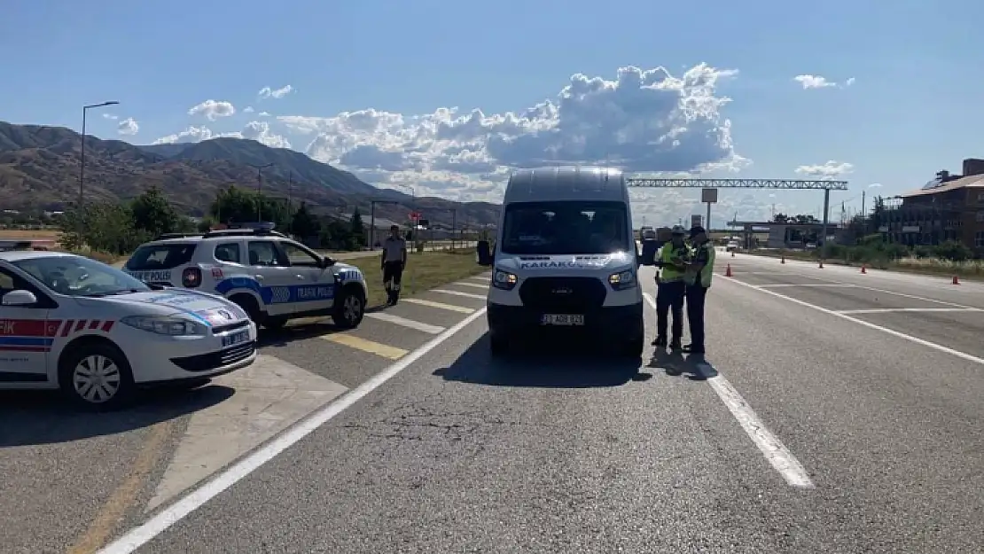 Elazığ'da polis ve jandarma ekiplerinden bayram denetimi