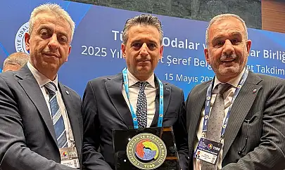 Başkan alan, TOBB 2025 yılı Hizmet Şeref Belgesi Takdim Töreni'ne katıldı