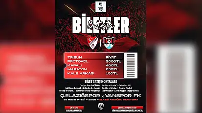 Elazığspor'un rövanş maçı biletleri satışa çıktı!