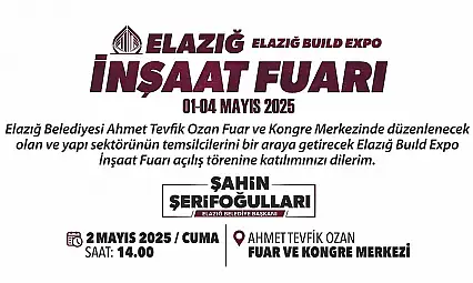 Elazığ İnşaat Fuarı'na davet