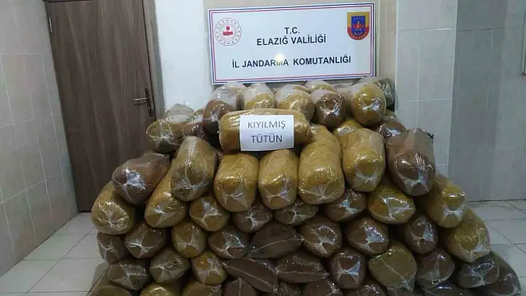 Elazığ'da 380 kilo kıyılmış tütün ele geçirildi
