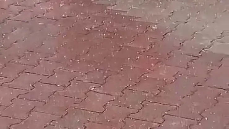 Elazığ'da dolu yağışı etkili oldu