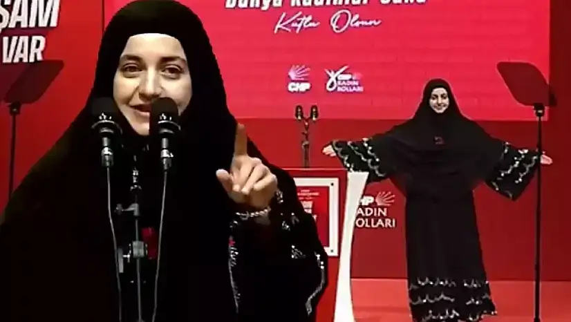 CHP'nin 8 Mart etkinliğine damga vuran an! Elindeki konuşma kağıdını yırttı