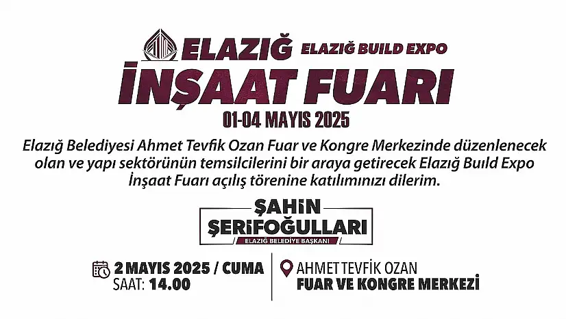 Elazığ İnşaat Fuarı'na davet