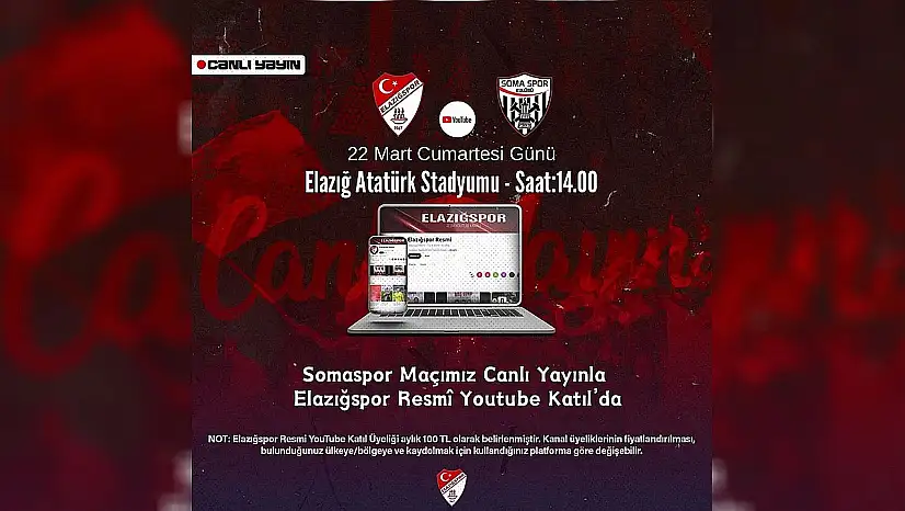 Elazığspor - Somaspor karşılaşması canlı yayında!