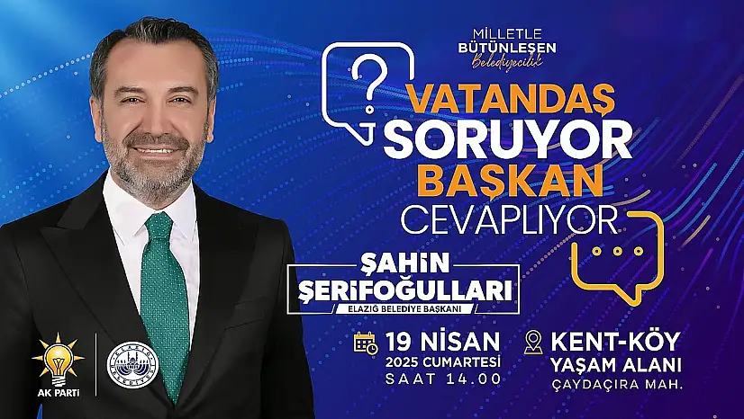 Vatandaş soracak, Başkan Şerifoğulları cevaplayacak